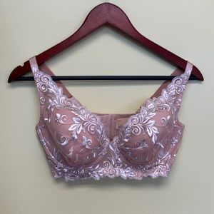 Soma pink lace plunge bra